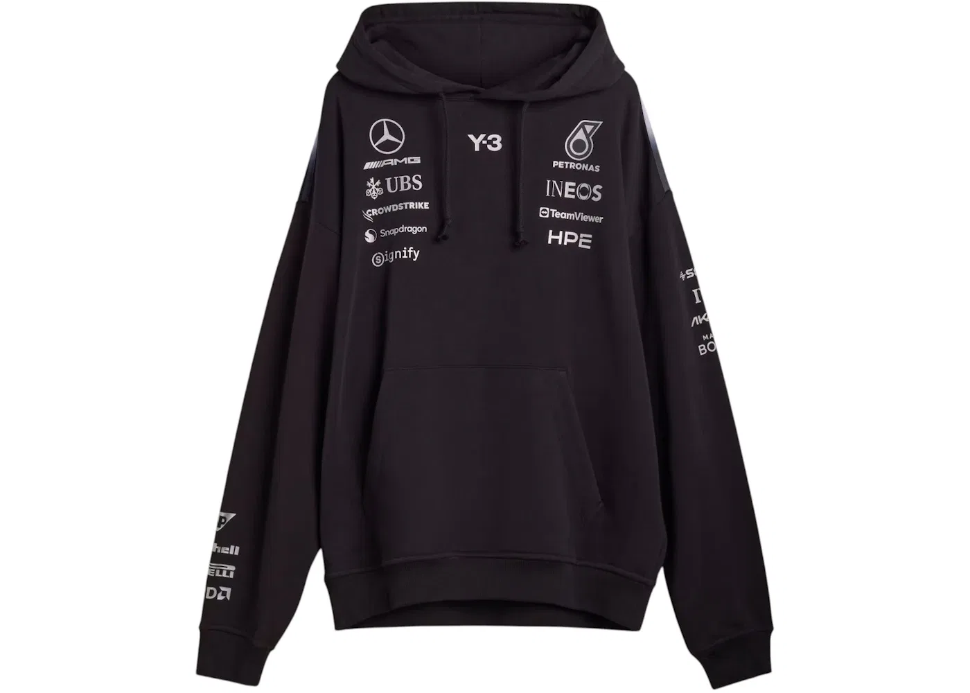 Мужская худи с длинным рукавом Adidas x Y-3 Mercedes Amg Petronas Formula 1 Team Hoodie, Black
