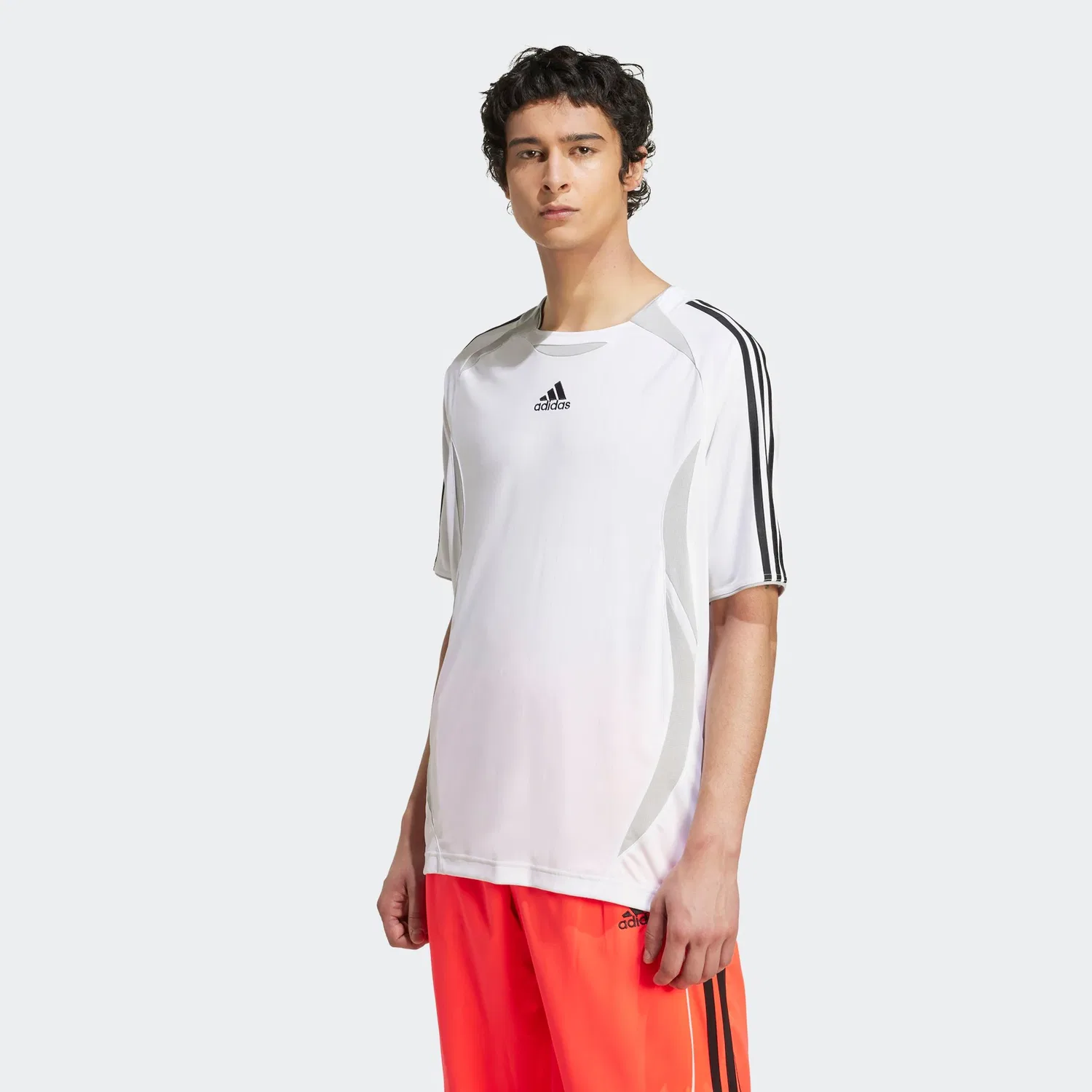 Мужская футболка с футбольным принтом Adidas Originals, White/Black