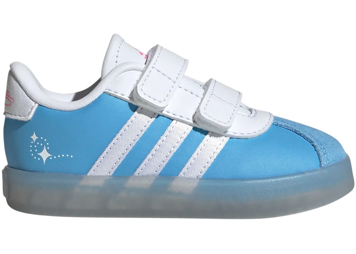 Детские кроссовки Lifestyle Adidas VL Court 3.0 Disney Cinderella, Semi Blue Burst/Cloud White/Lucid Pink