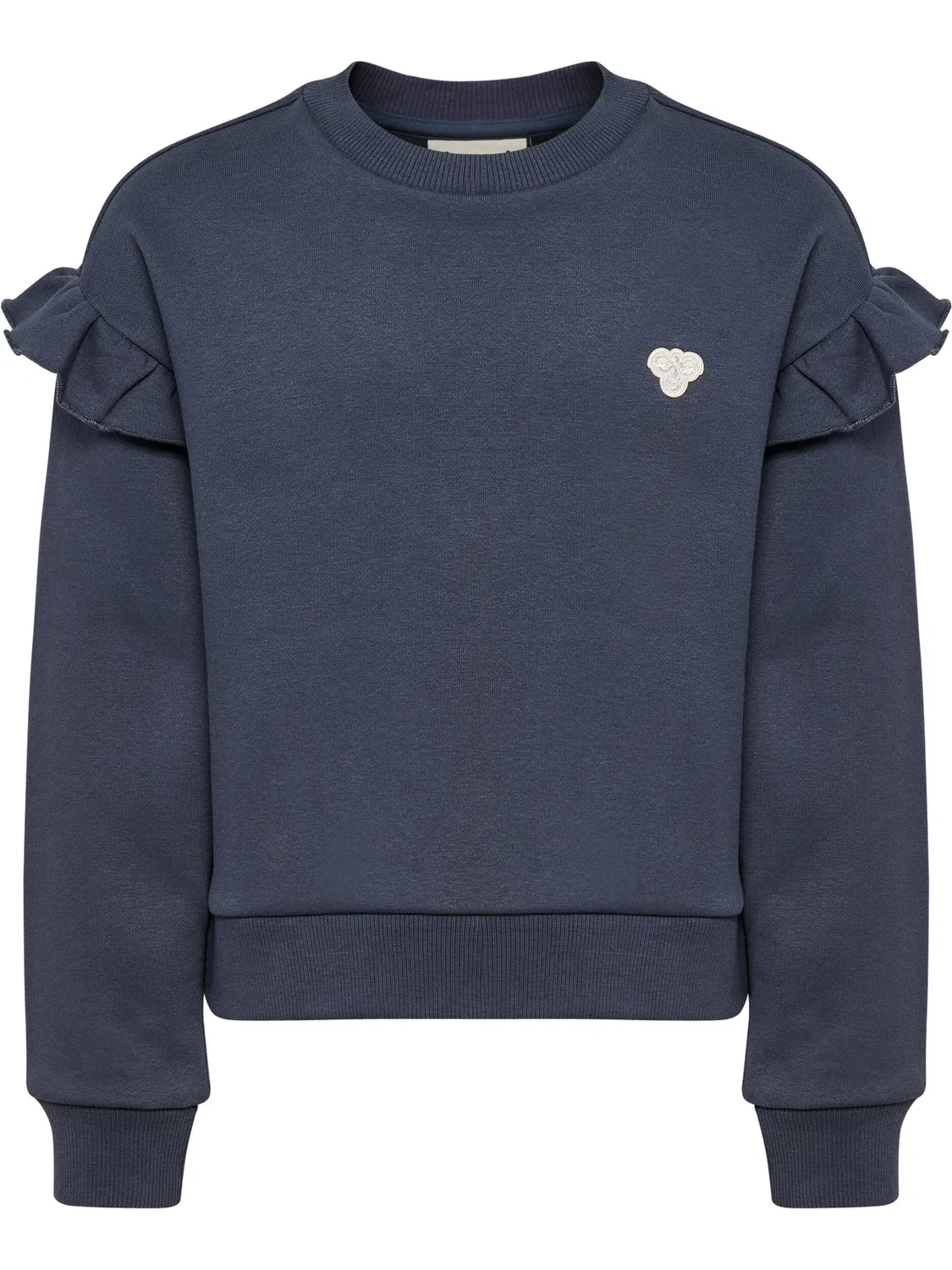 Детский свитшот с рюшами Hmljr Loose Flair Sweatshirt Bee Hummel, Kosmosblau