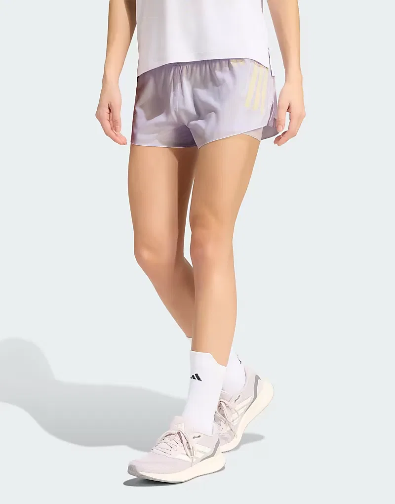 Шорты Adidas performance Adi365 formotion 2in1 в цвете Frozen Purple/White