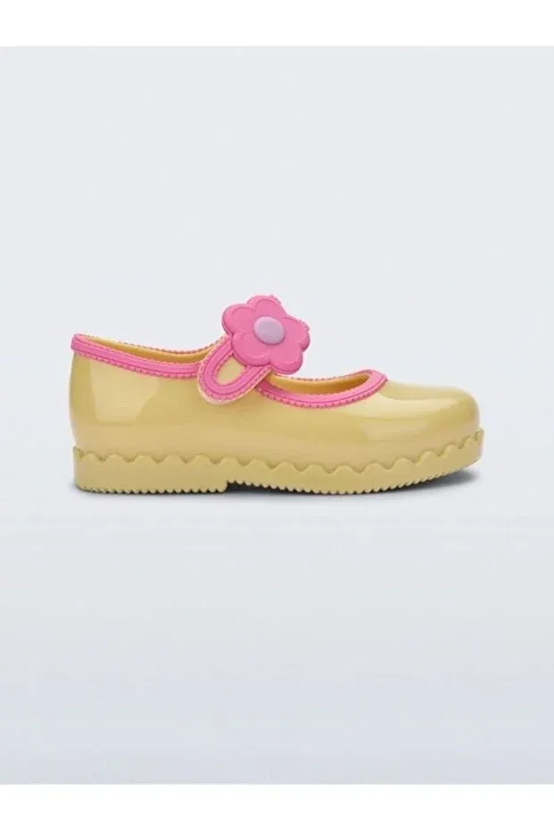 Детские балетки для девочек с принтом Daisy Mini Melissa, Yellow