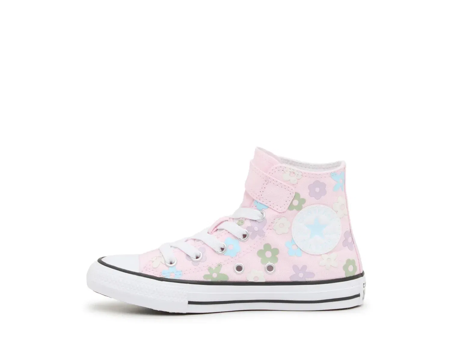 Кеды высокие Chuck Taylor All Star Floral 1V, Converse, светло-розовый флорал — фото 3