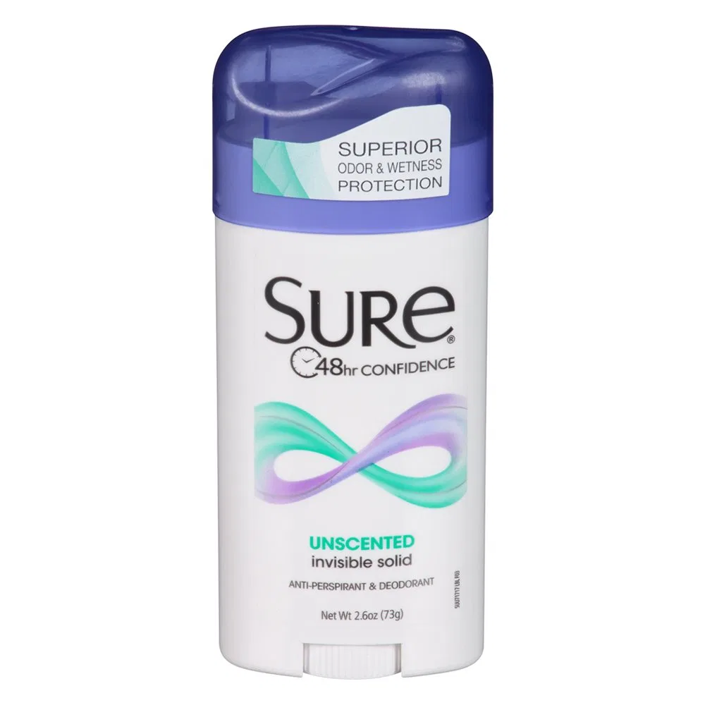 Антиперспирант-дезодорант невидимый твердый Unscented, Sure, набор 6 шт., 2.6 унции — фото 2
