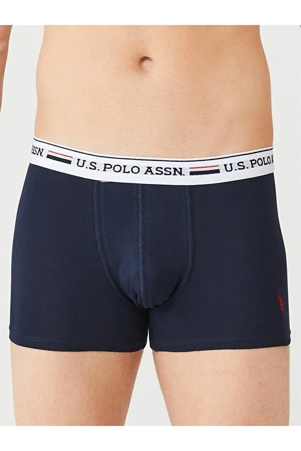 Мужские боксеры с эластичным поясом 3 шт U.S. Polo Assn., Red Gray Mlj Navy Blue — фото 2