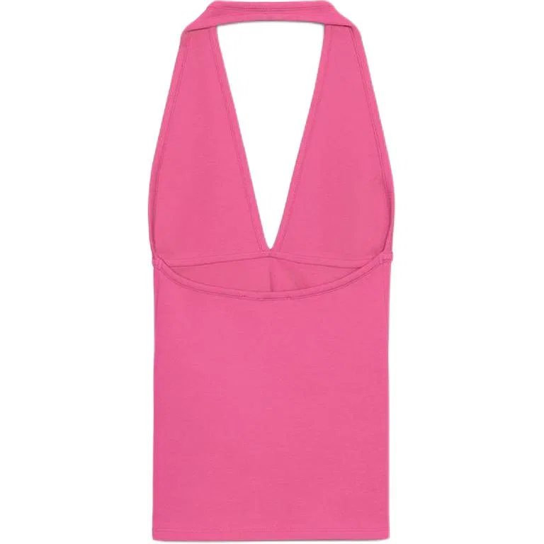 Женский топ-майка на бретелях с завязкой на шее Raspberry ZARA, Raspberry — фото 3