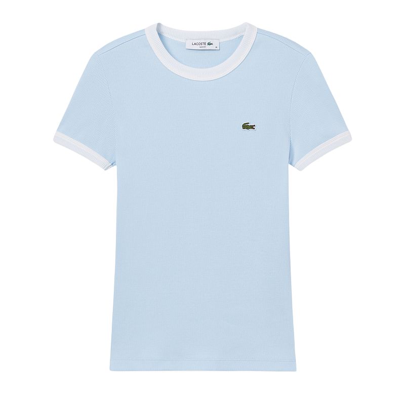 

Футболка Lacoste Regular Women's, светло-синий/белый