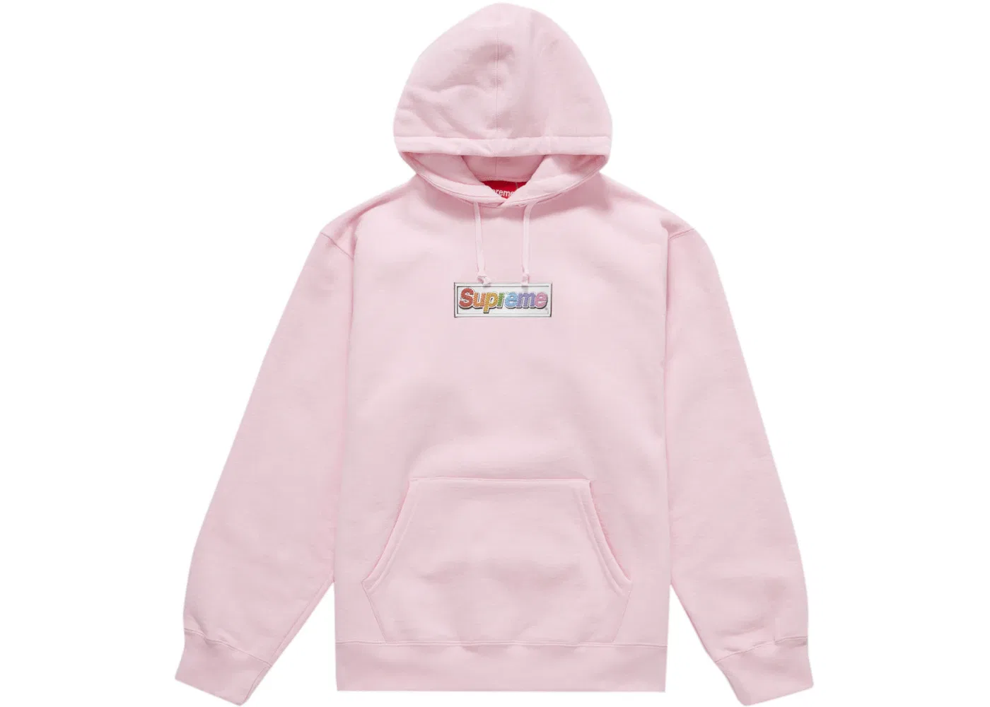 Мужская худи с принтом Bling Box Logo Supreme, Light Pink