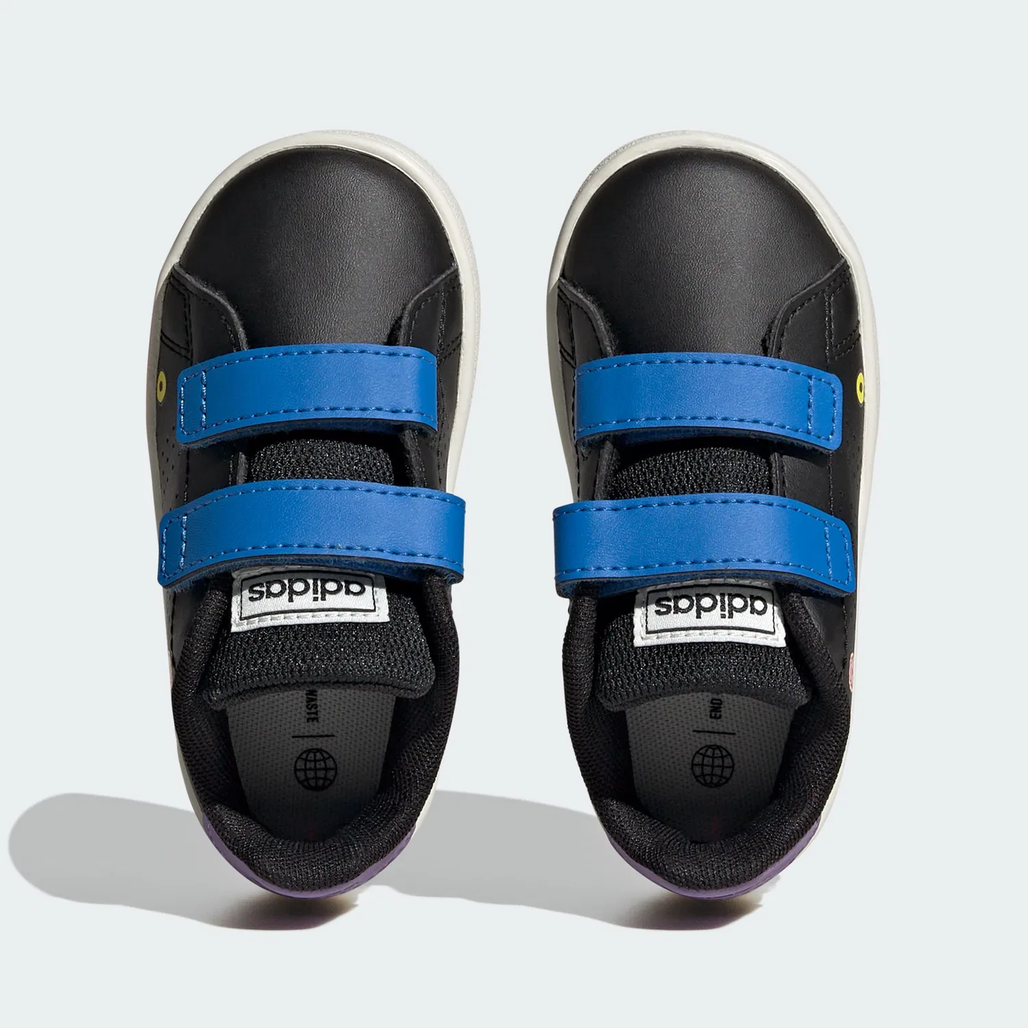 Детские кроссовки для мальчиков низкие Advantage Cf I Adidas, Core Black Core Black Violet Fusion — фото 3