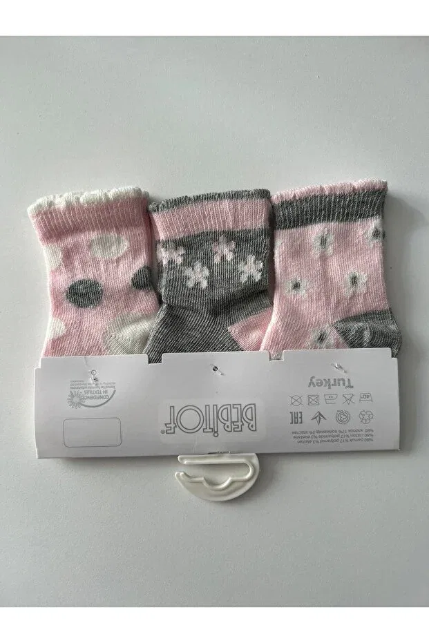 Детские носки для новорожденных девочек хлопковые Bebitof Newborn Baby Girl Socks Miniworld, Gray