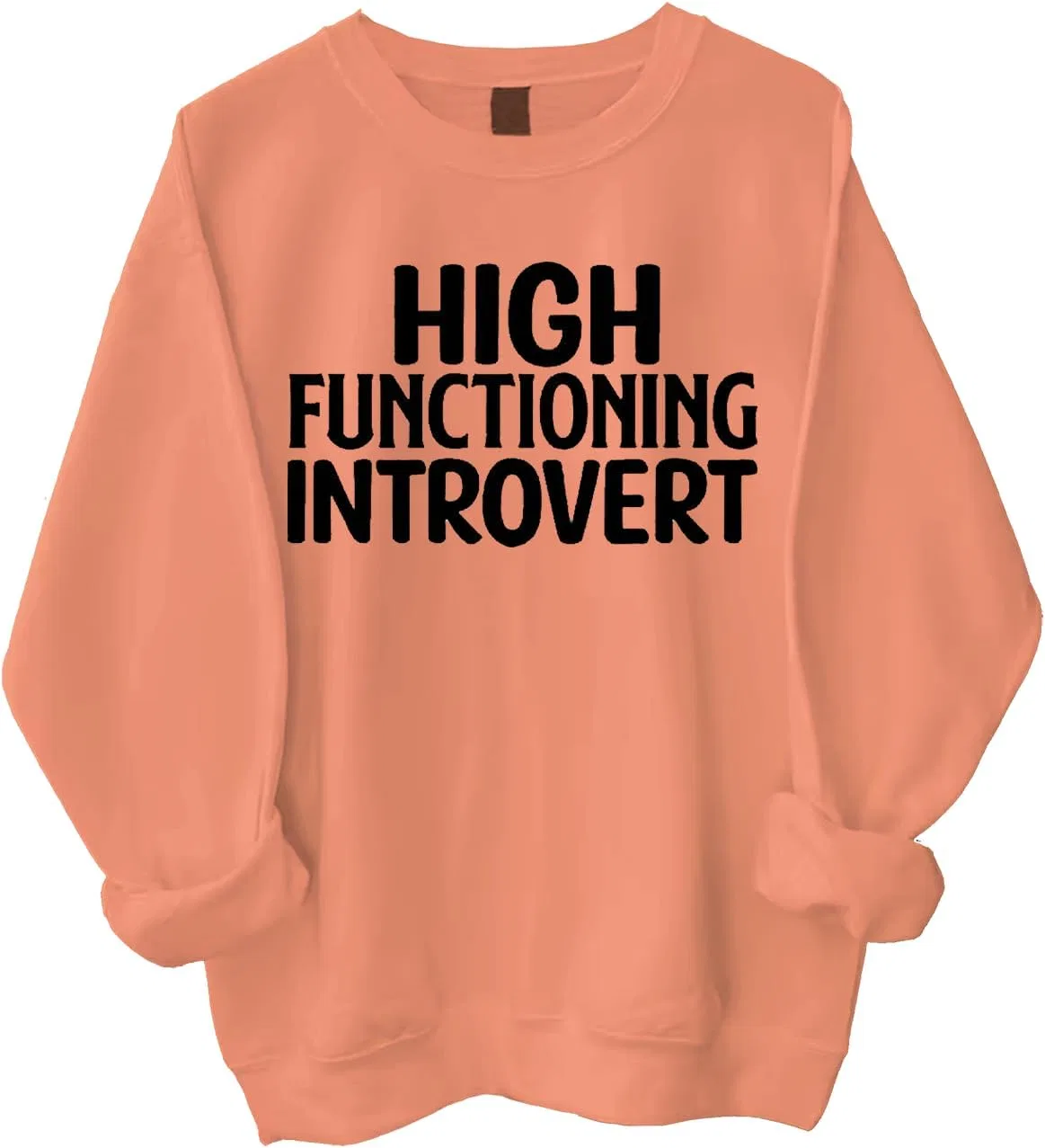 Мужской свитшот с принтом High Functioning Introvert, оранжевый