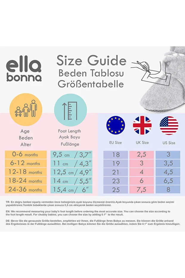 Детские тапочки на нескользящей подошве с начесом Ella Bonna, Gray-Beige — фото 2