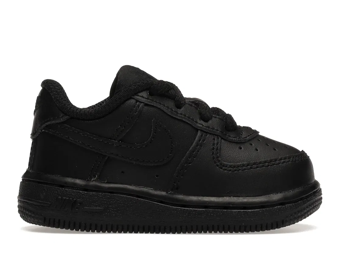 Детские кроссовки с кожаным верхом Nike Air Force 1, Black/Black