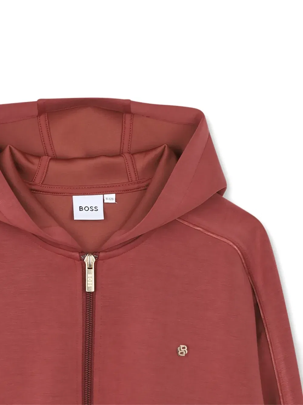 Худи на молнии Boss Kidswear, красный — фото 3