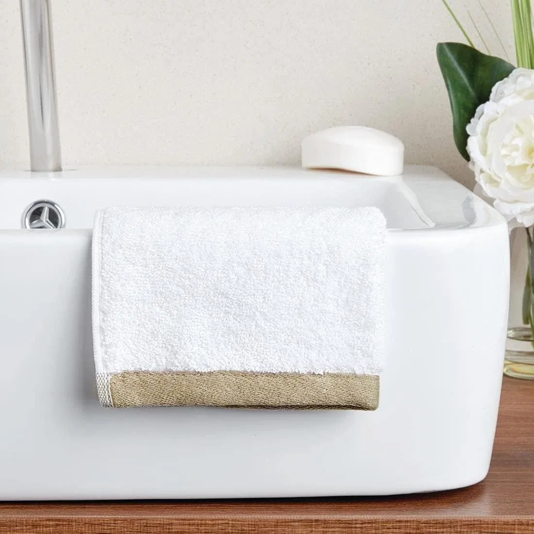 Махровая салфетка Mitre Linen, 300x300 мм, Белый