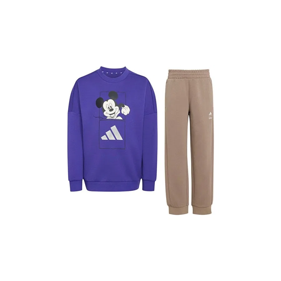 Детский спортивный комплект из футера с принтом Mickey Mouse adidas, Фиолетовый