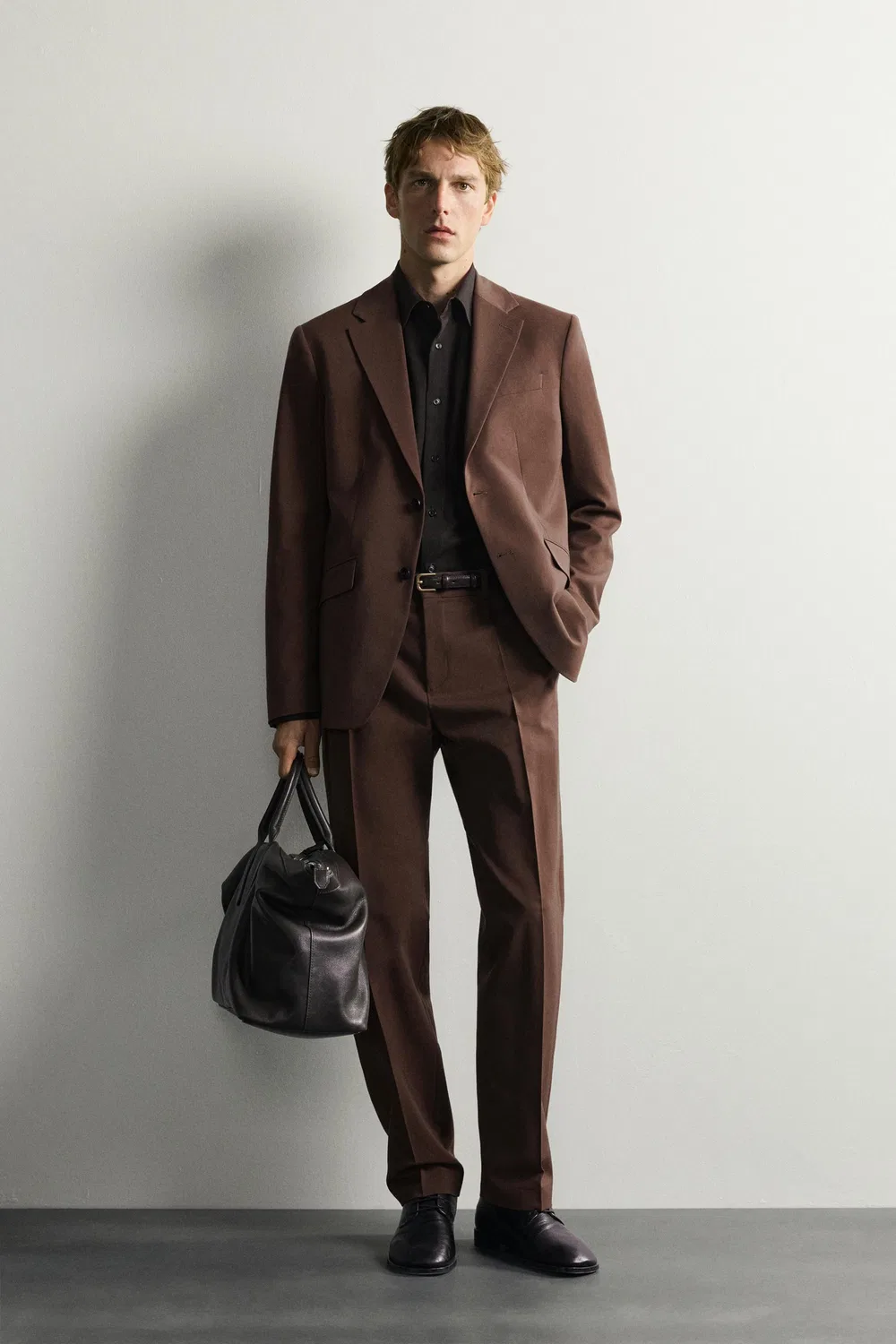 Блейзер костюма стандартного кроя ZARA, Brown