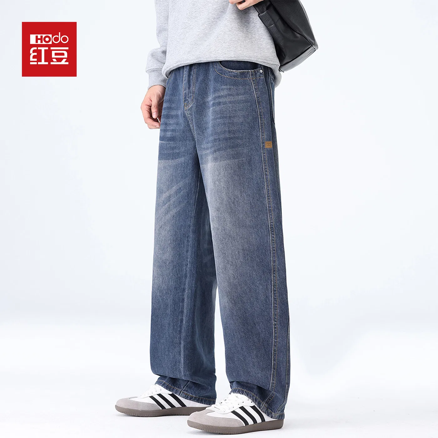 Детские джинсы свободного кроя Red bean, Dark Blue — фото 3