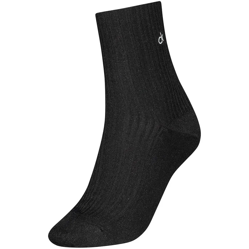 Женские короткие носки с люрексом Calvin klein, Black