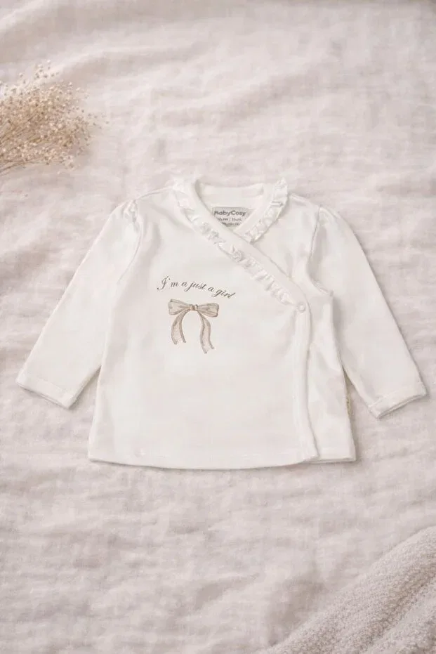 Детский комплект для новорожденных из 5 предметов хлопковый Babycosy Organic Wear, Ecru — фото 4