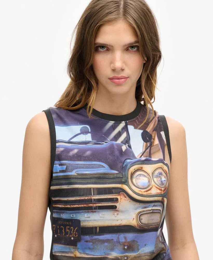 Женский жилет-рубашка Superdry, Car Aop — фото 3