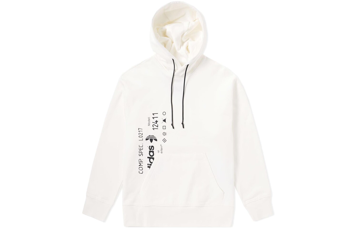 

Alexander Wang Толстовка Мужская Off White Adidas Originals, кремовый
