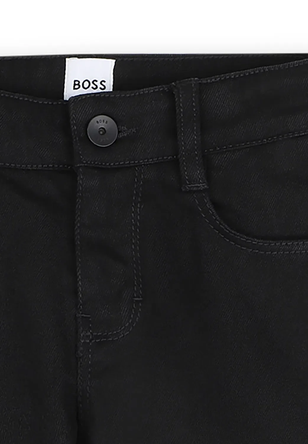 Pantalon en denim - джинсы зауженного кроя Boss Kidswear, Black — фото 4
