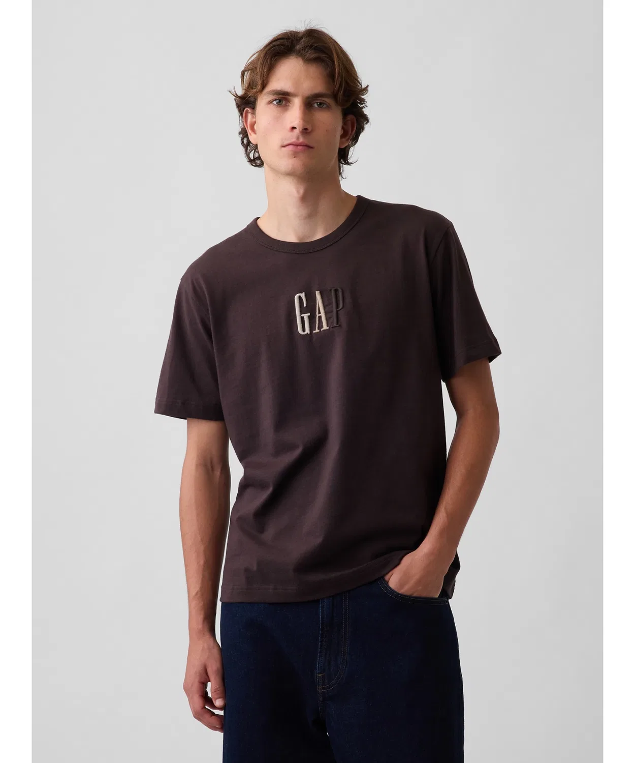 Мужская футболка с коротким рукавом с принтом GAP Brown
