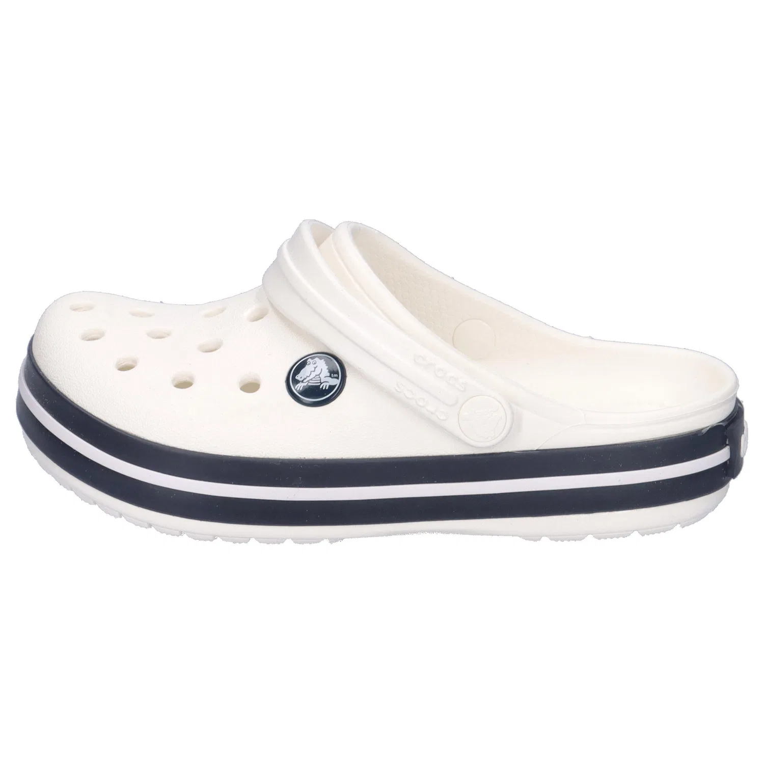 Детские сандалии с ремешком Crocband Clog K Crocs, Weiss Navyblau — фото 2