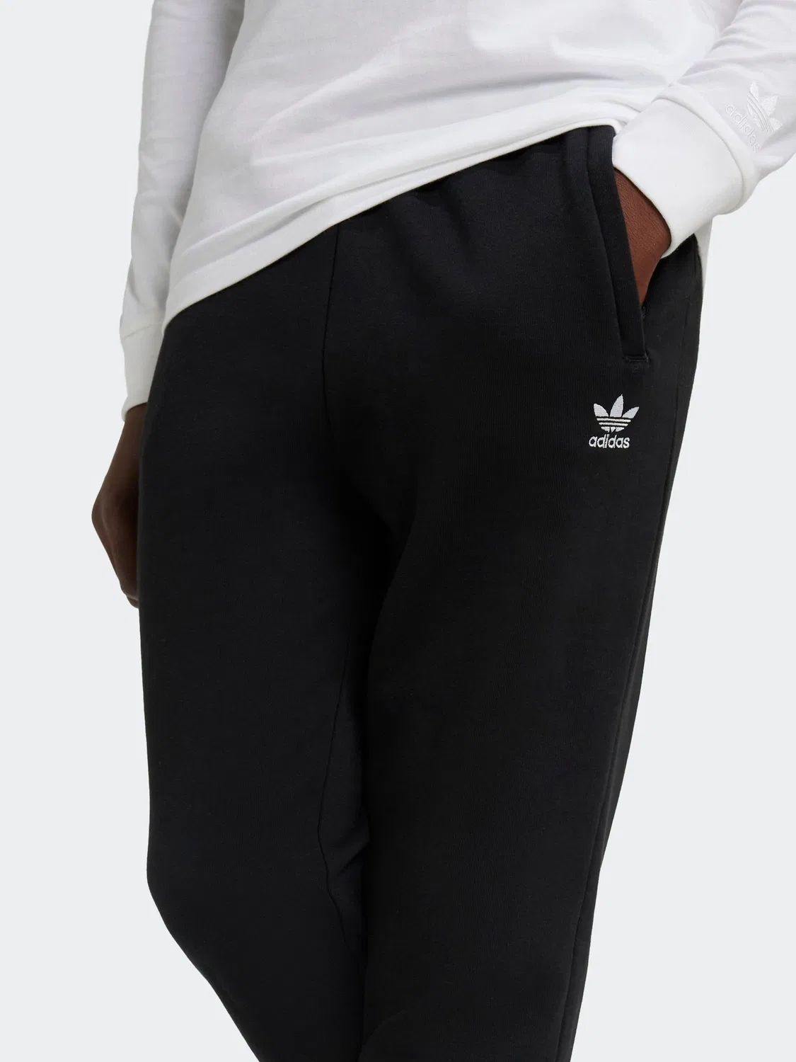 Джоггеры на флисе, adidas Originals, черный — фото 3