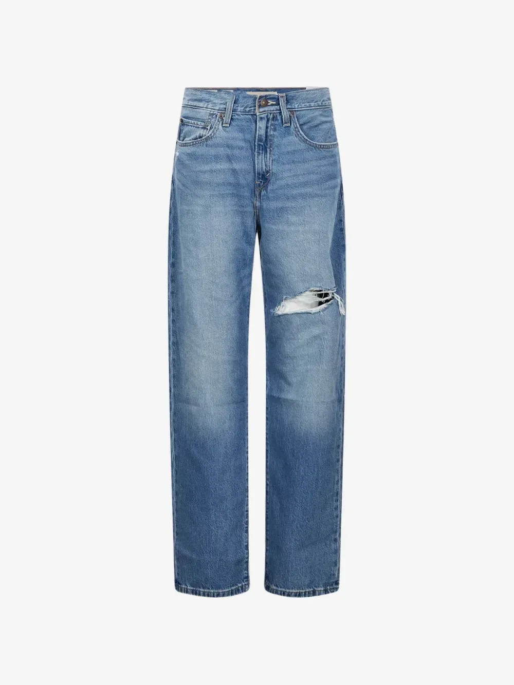 Потрепанные джинсы прямого кроя Levi's, синий