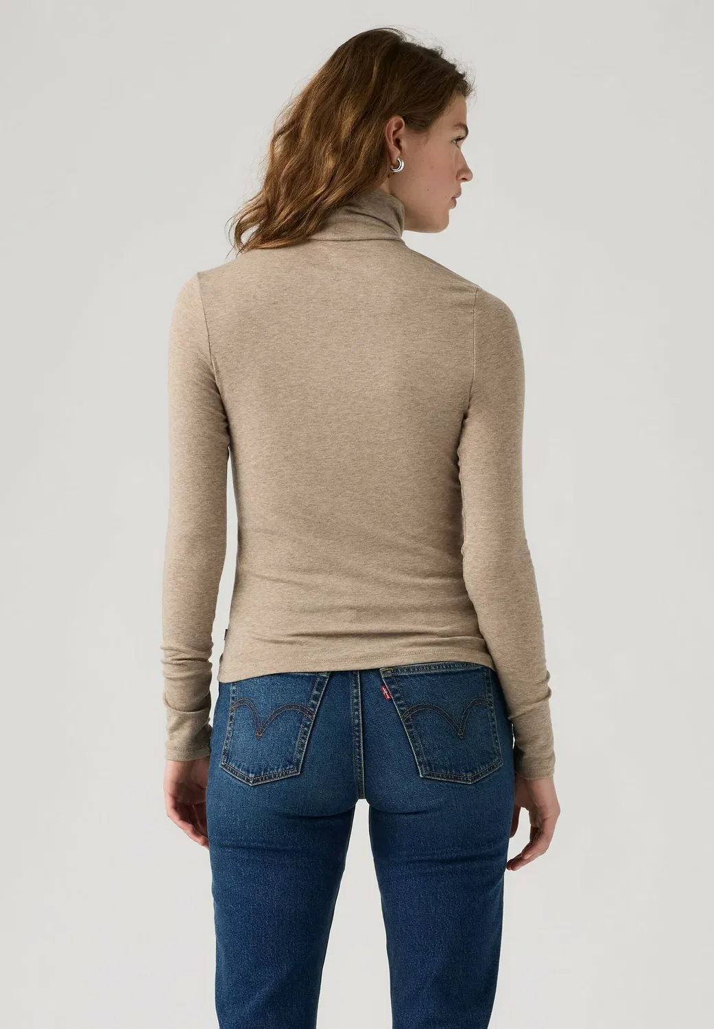 Свитер с длинными рукавами и высоким воротником Mia - многослойный Levi'S, Taupe Gray Heather B - Browns - — фото 2
