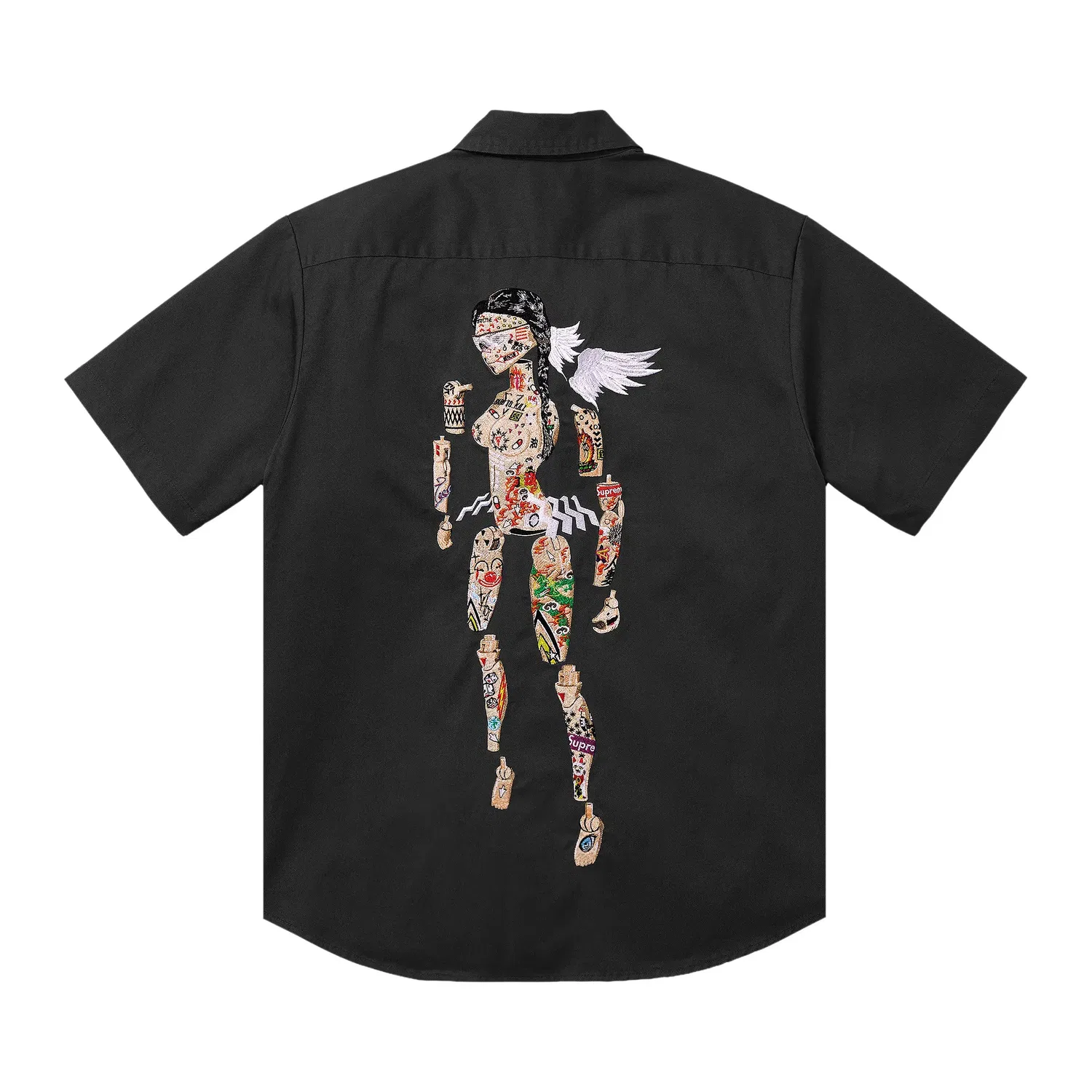 Рубашка Supreme Aoi Cyborg Short-Sleeve Work, черный — фото 2