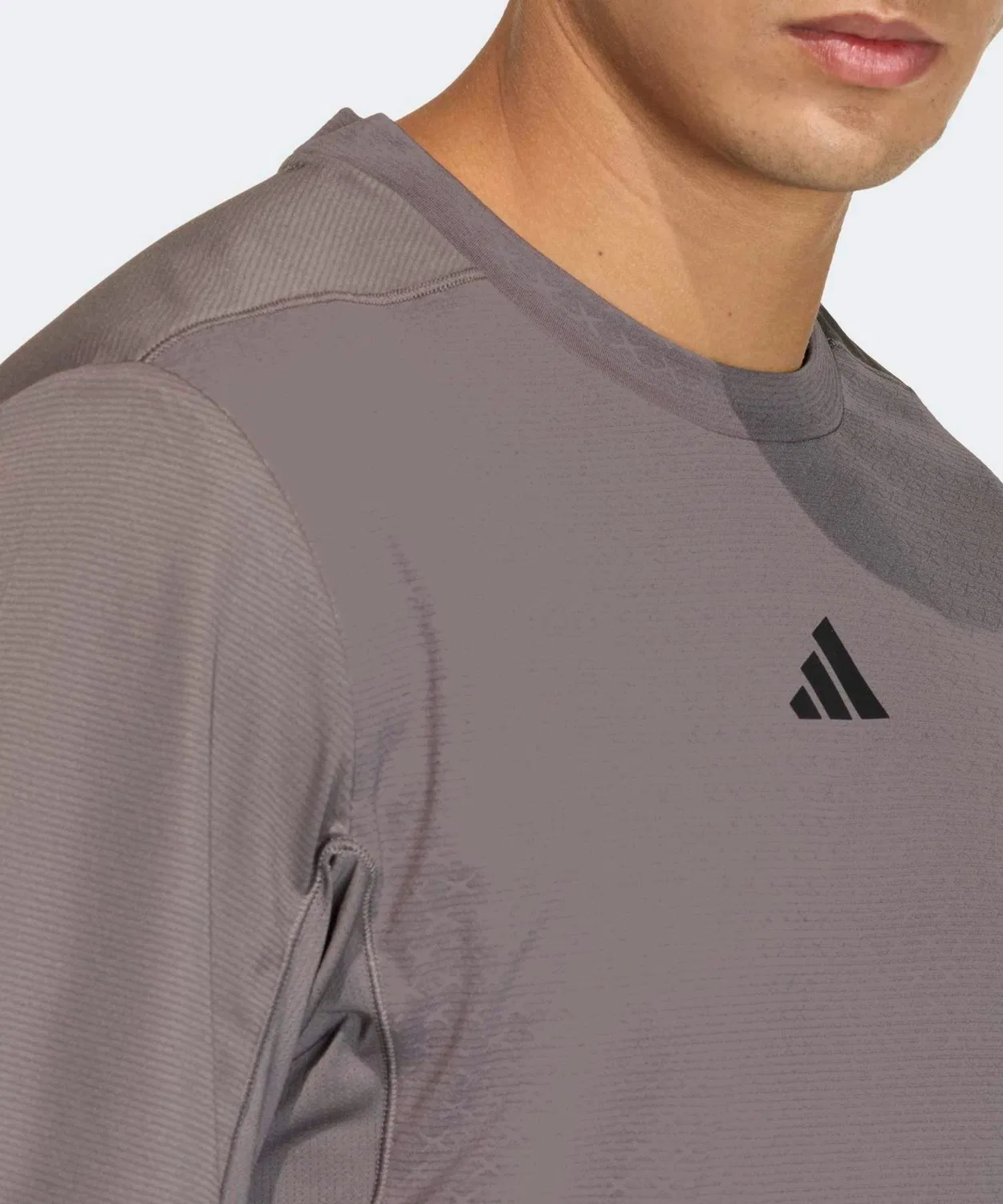 Мужская футболка с коротким рукавом Adidas D4T PrimeLift Три Стрипы, Grey — фото 3
