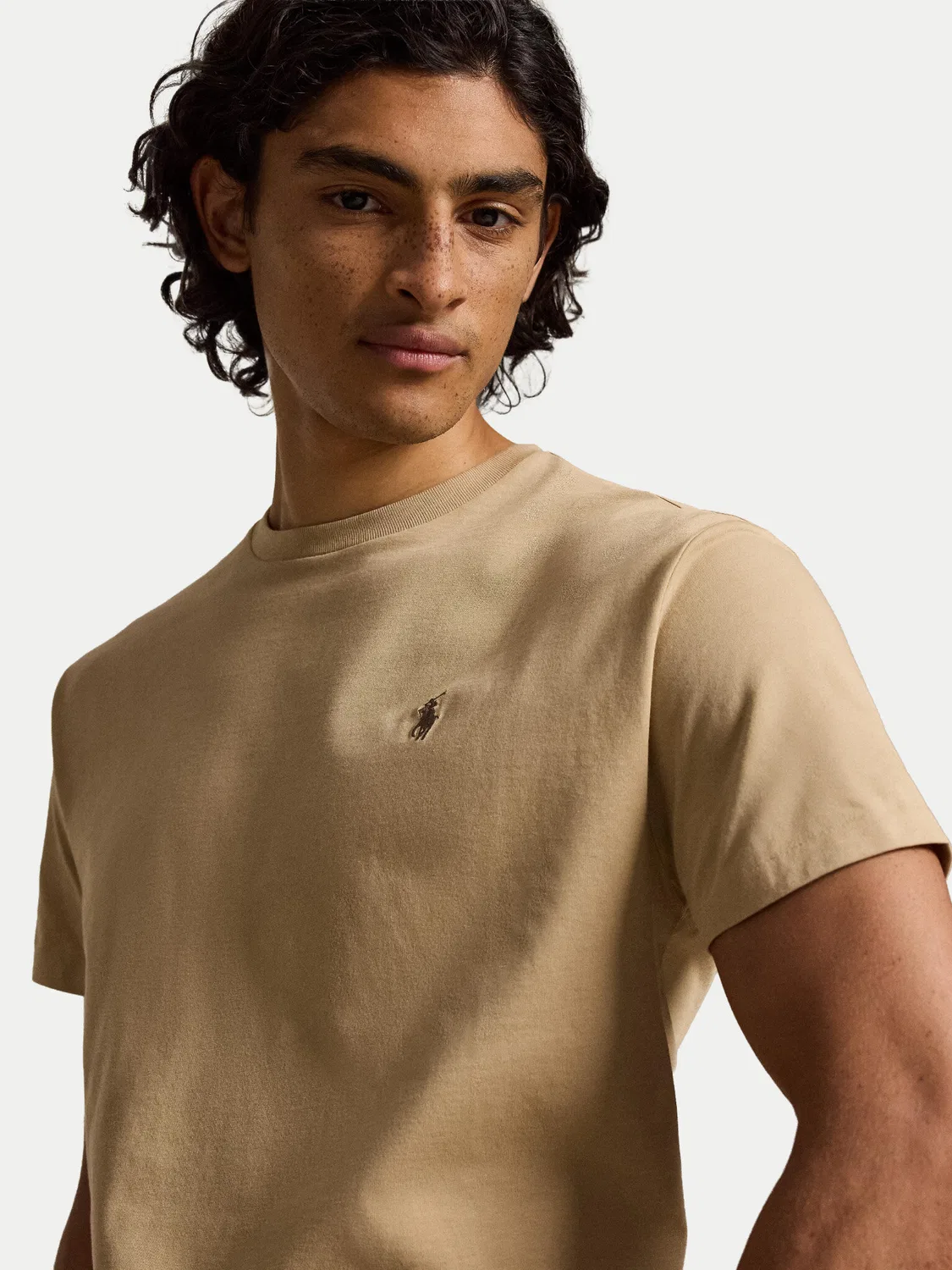 Мужская футболка стандартного кроя Polo Ralph Lauren, светло-коричневый — фото 4