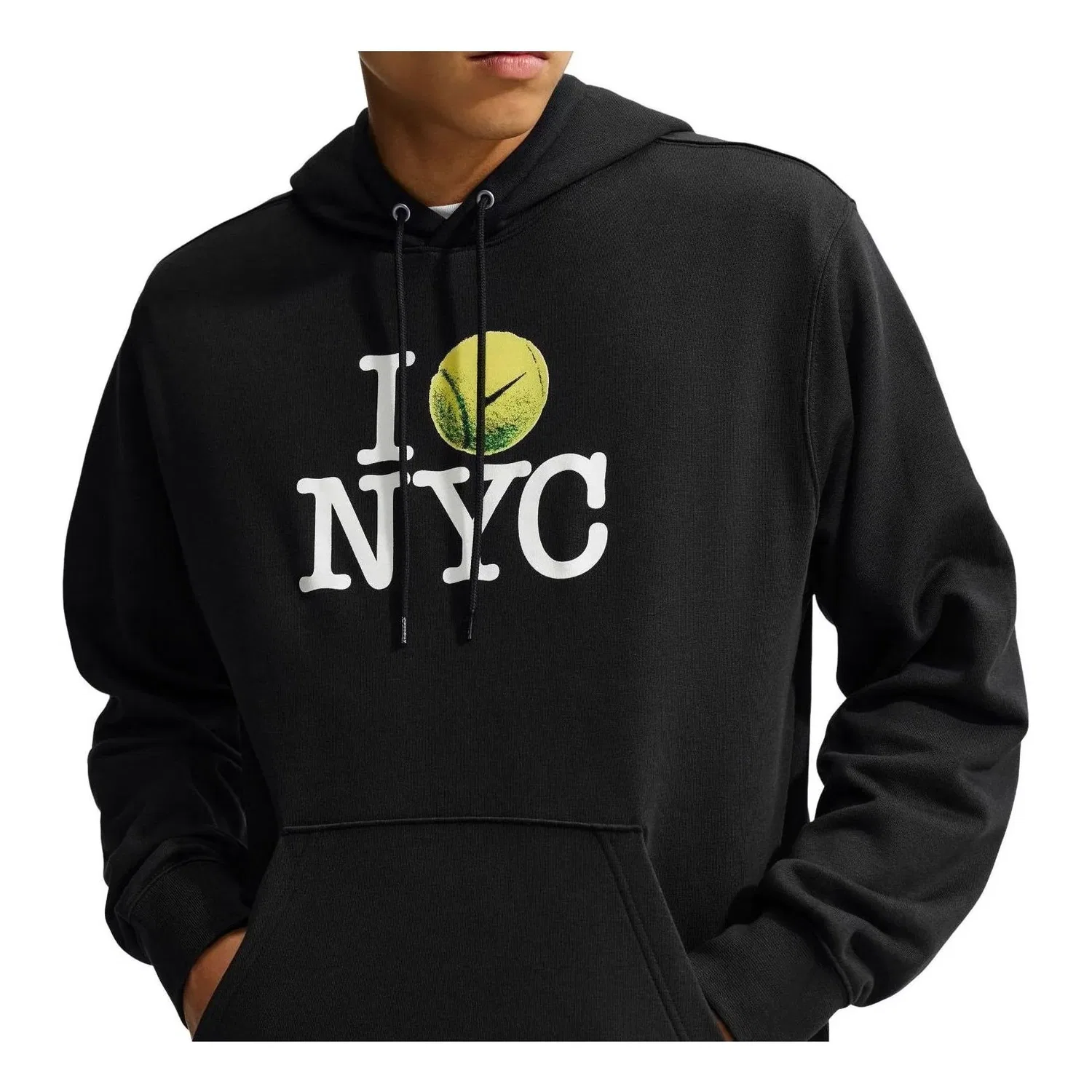 Мужское худи для тенниса Court Hoodie 'Black' Nike, черный
