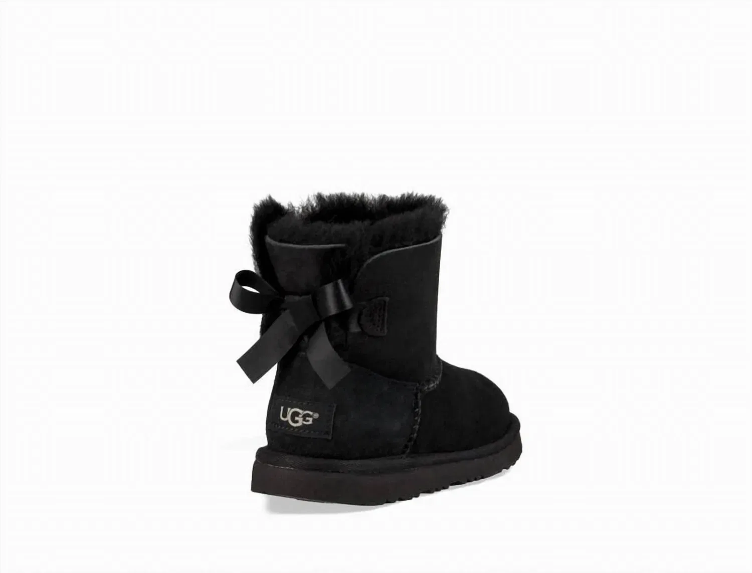 Детские зимние ботинки UGG Mini Bailey Bow II, черный — фото 2
