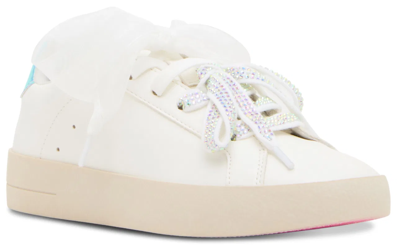 Детские кроссовки для девочек с блестками Steve Madden JRUSH, White — фото 2