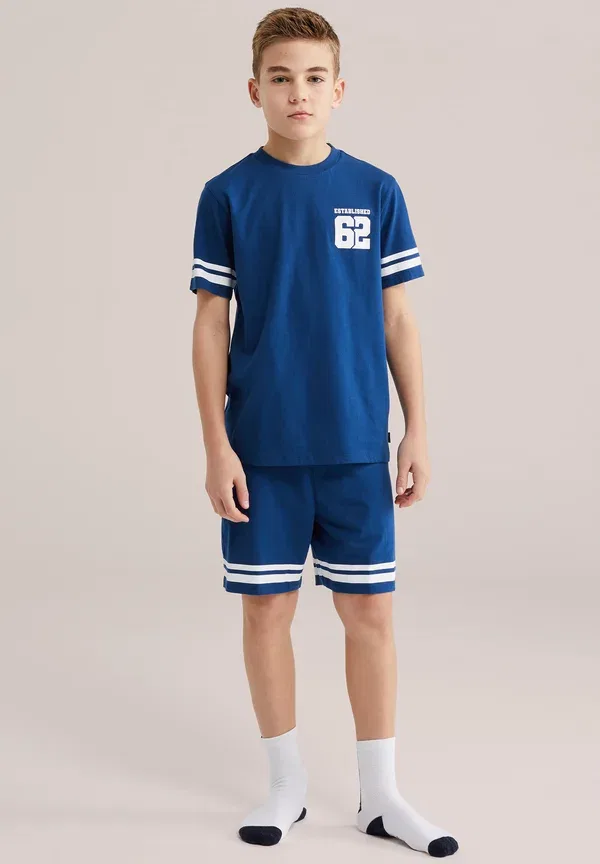 Комплект пижамы с принтом Pyjama Set We Fashion, dark blue, темно-синий