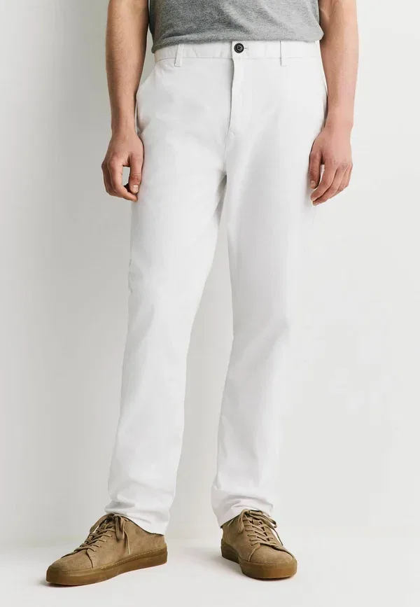 Брюки хлопковые Slim fit chinos Next, white, белый