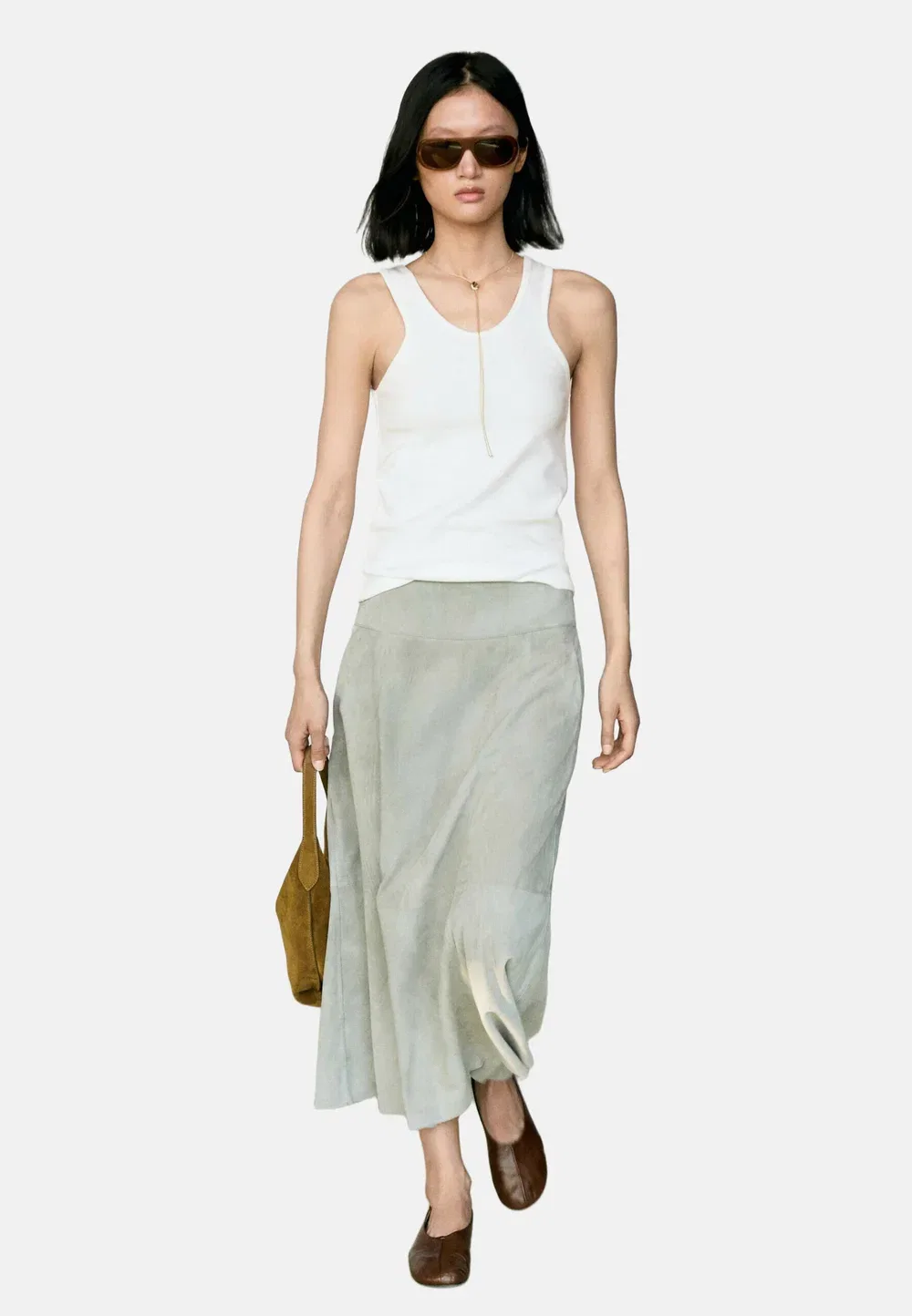 Футболка с круглым вырезом из смесовой хлопковой ткани Massimo Dutti, White