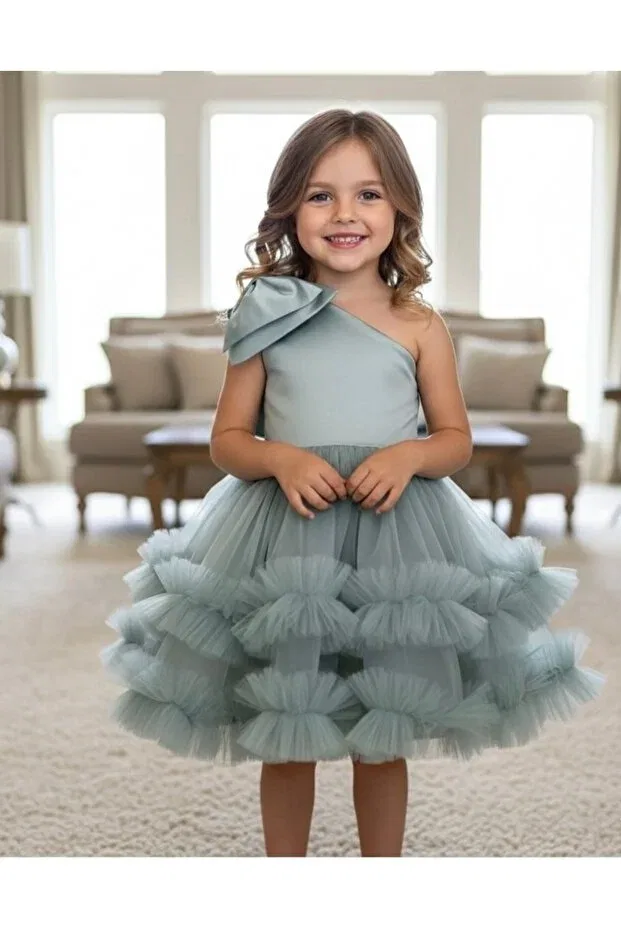 Детское платье для девочек с принтом Asel Kids, Green