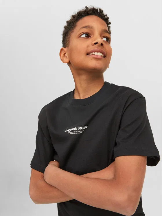 Футболка loose fit Vesterbro Jack & Jones Junior, черный — фото 4