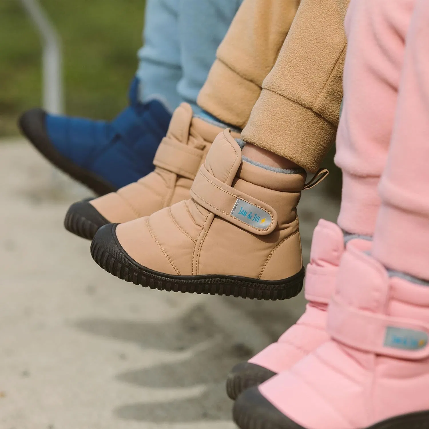 Детские зимние ботинки для девочек с утеплителем JAN & JUL, Soft Browns — фото 2