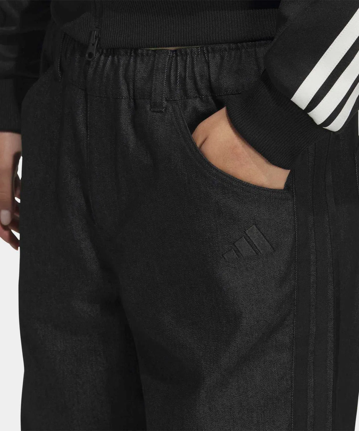 Женские джинсовые брюки свободного кроя Stadium Chrome Adidas, Black — фото 3