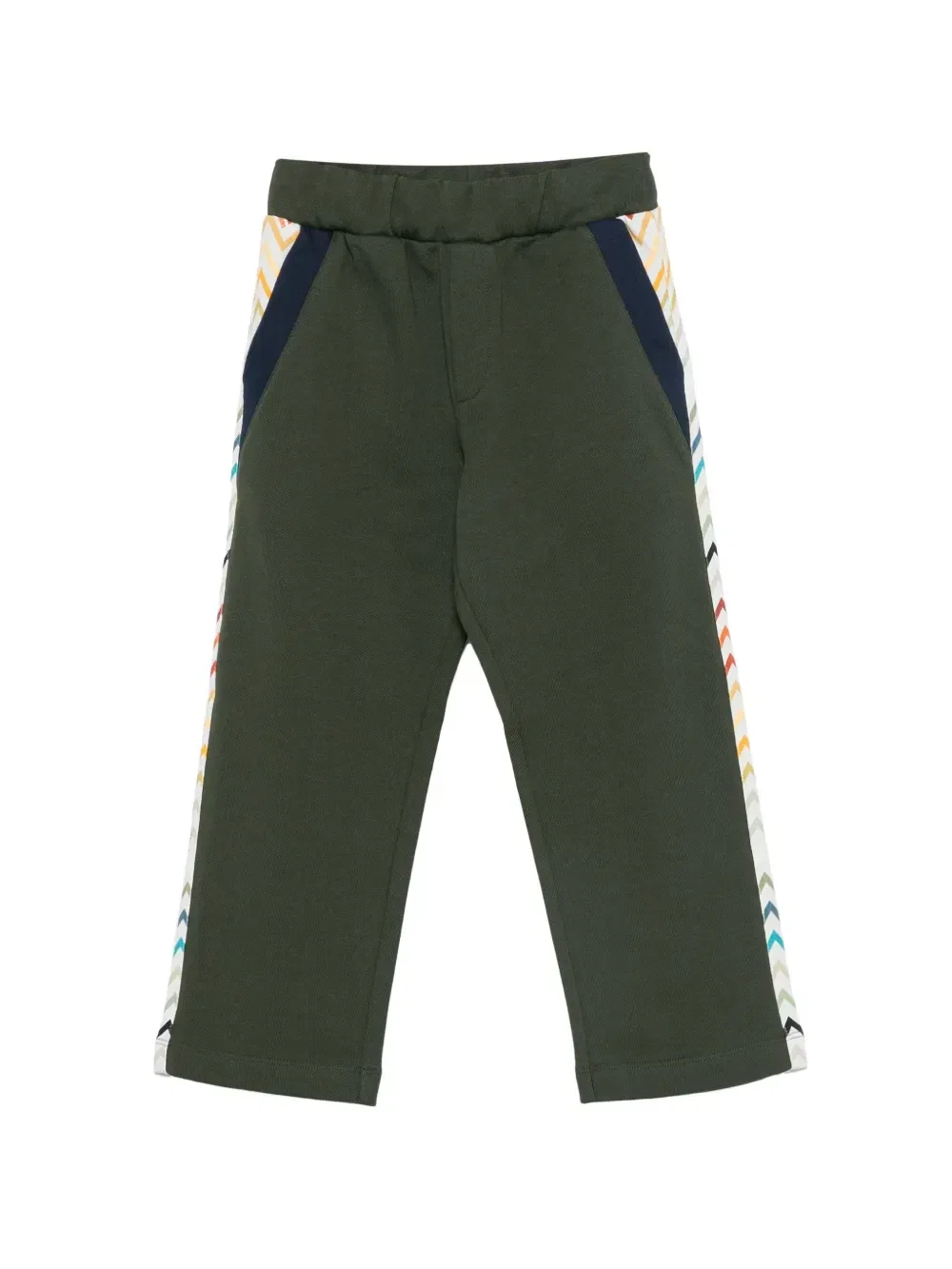 Спортивные брюки с вышитым логотипом Missoni Kids, зеленый