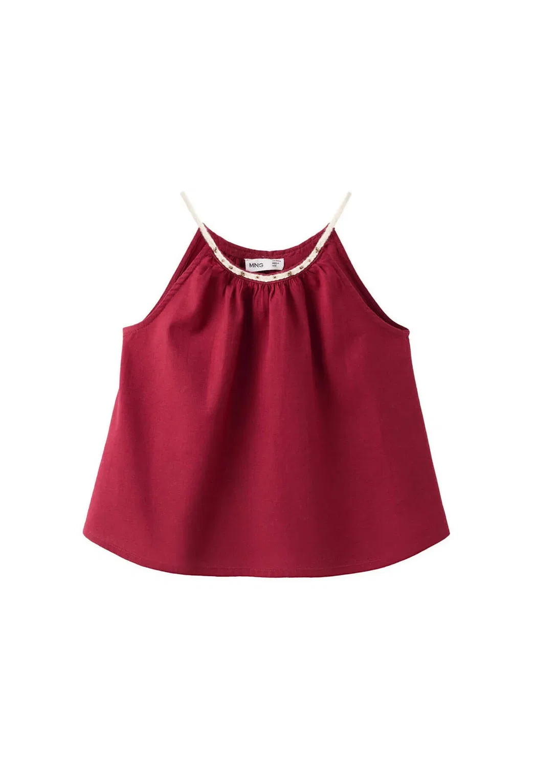 Детский топ Mango Kids, Maroon — фото 2