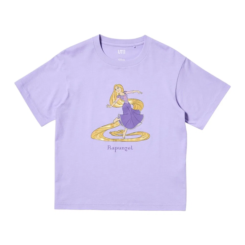 Детская футболка с принтом UNIQLO, Light Blue Purple