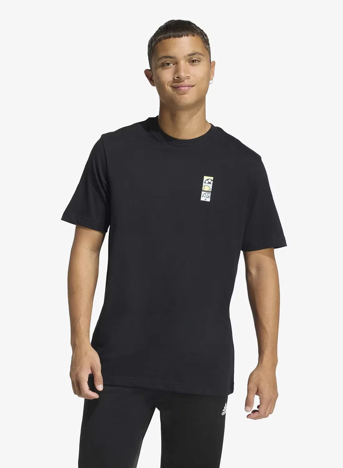 Футболка с принтом Mos Poster Graphic Adidas, черный