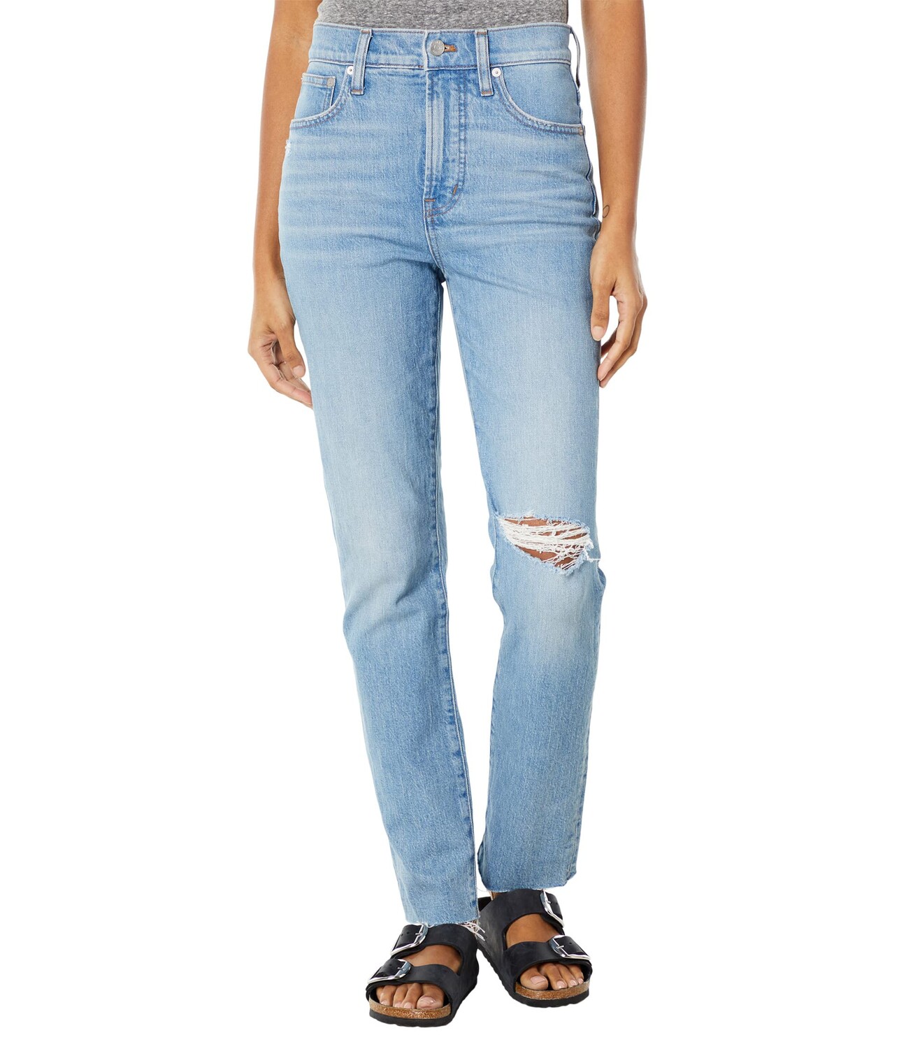 

Джинсы Madewell, The Tall Perfect Vintage Jean in Coney Wash: Destroyed Edition